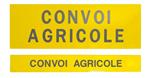 Panneau convoi agricole aluminium - 1 ou 2 lignes - 16517 16579